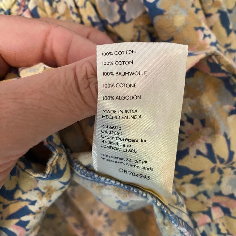 Free People Women's James Smock Top, Chambray Combo - Picture 15 of 16